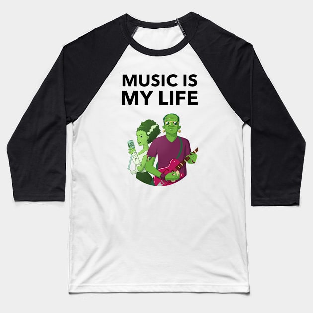 Music Is My Life Baseball T-Shirt by Jitesh Kundra